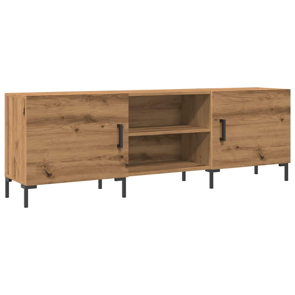 Modern Wooden TV Tele Stand Unit Media Cabinet With 2 Doors & Storage Shelf
