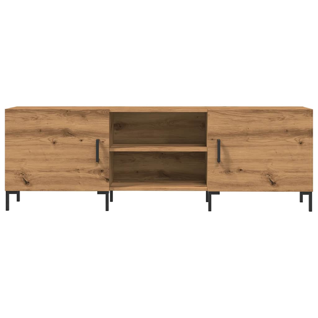 Modern Wooden TV Tele Stand Unit Media Cabinet With 2 Doors & Storage Shelf