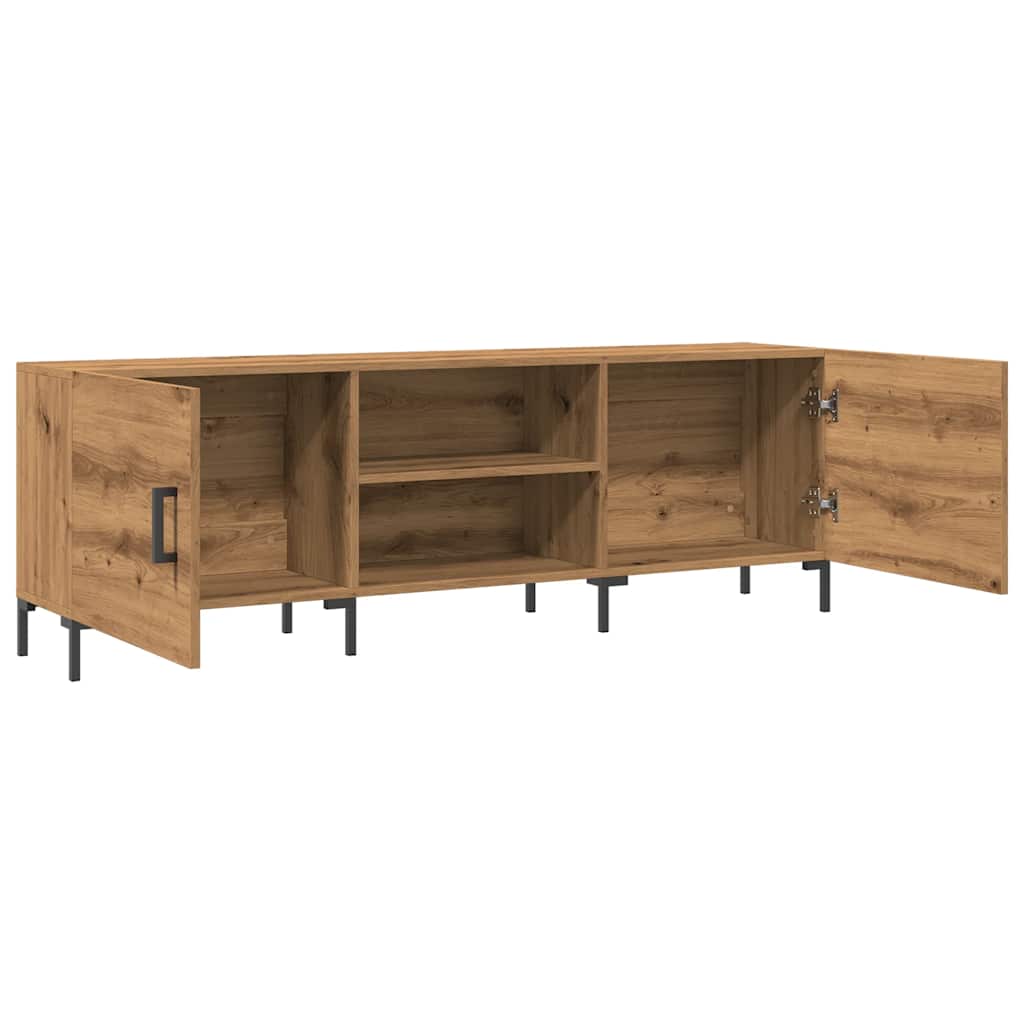 Modern Wooden TV Tele Stand Unit Media Cabinet With 2 Doors & Storage Shelf