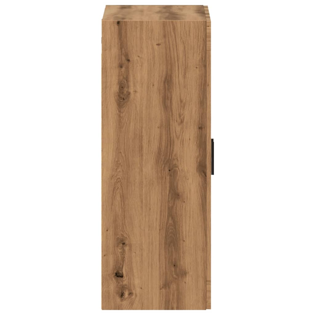 Modern Wooden Wall Mounted 2 Door Floating Storage Cabinet Unit With Glass Doors
