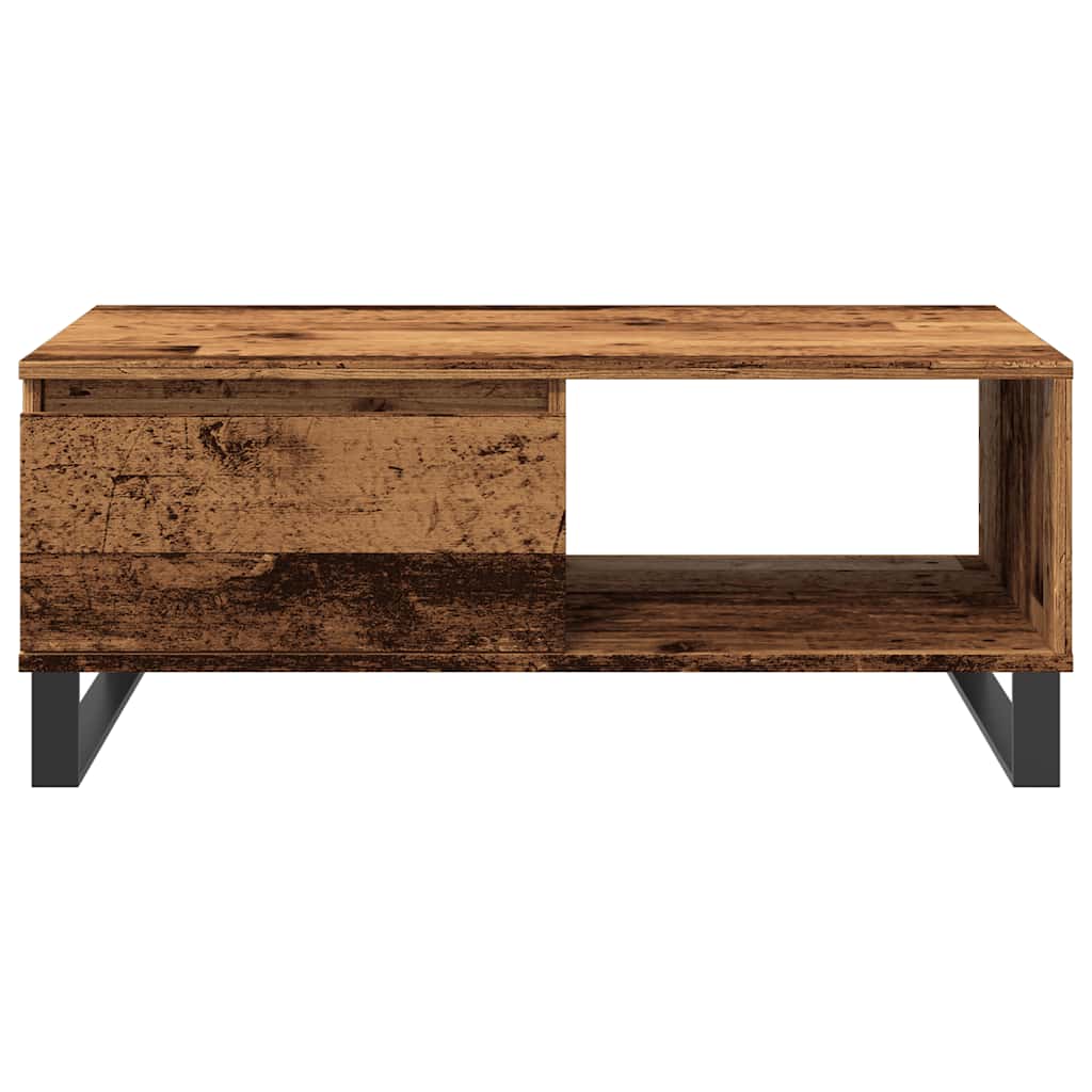 Modern Wooden Living Room Coffee Table With Drawer & Open Storage Space Wood