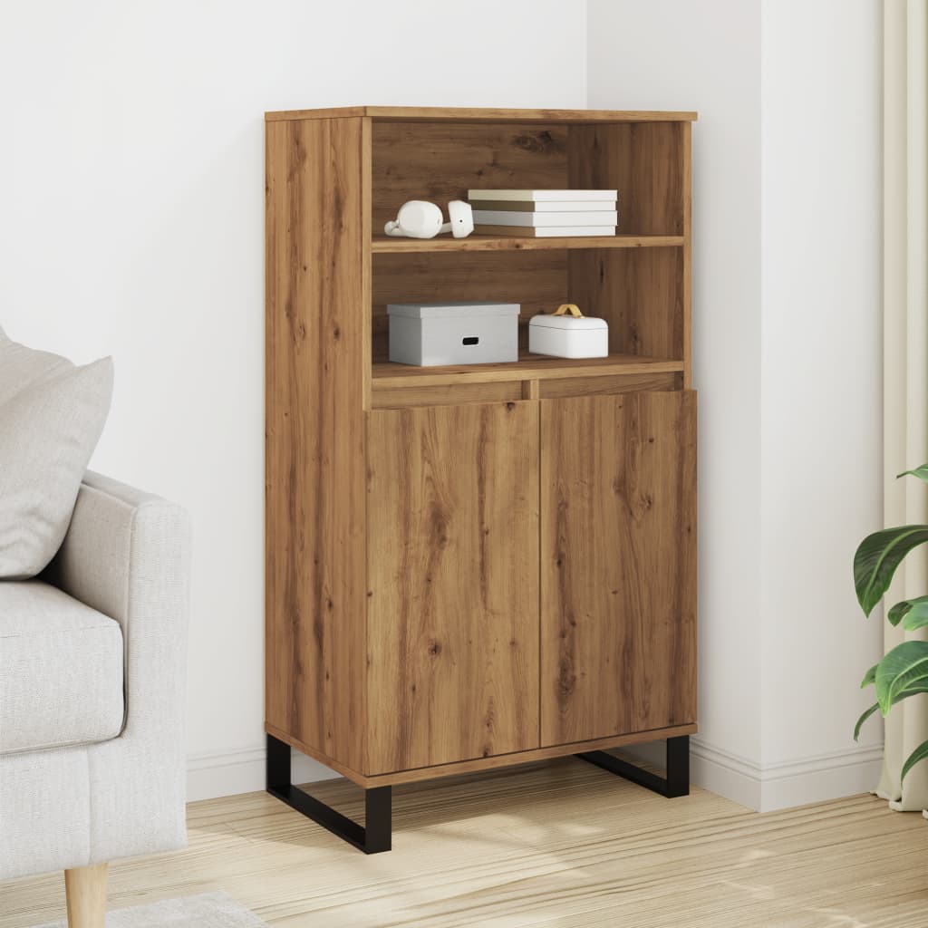 Highboard Artisan Oak 60x36x110 cm Engineered Wood