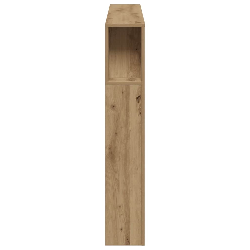 LED Headboard Artisan Oak 160x18.5x103.5 cm Engineered Wood
