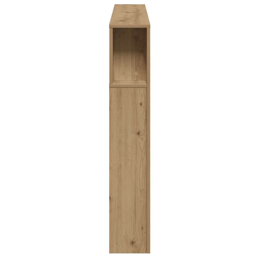 LED Headboard Artisan Oak 180x18.5x103.5 cm Engineered Wood