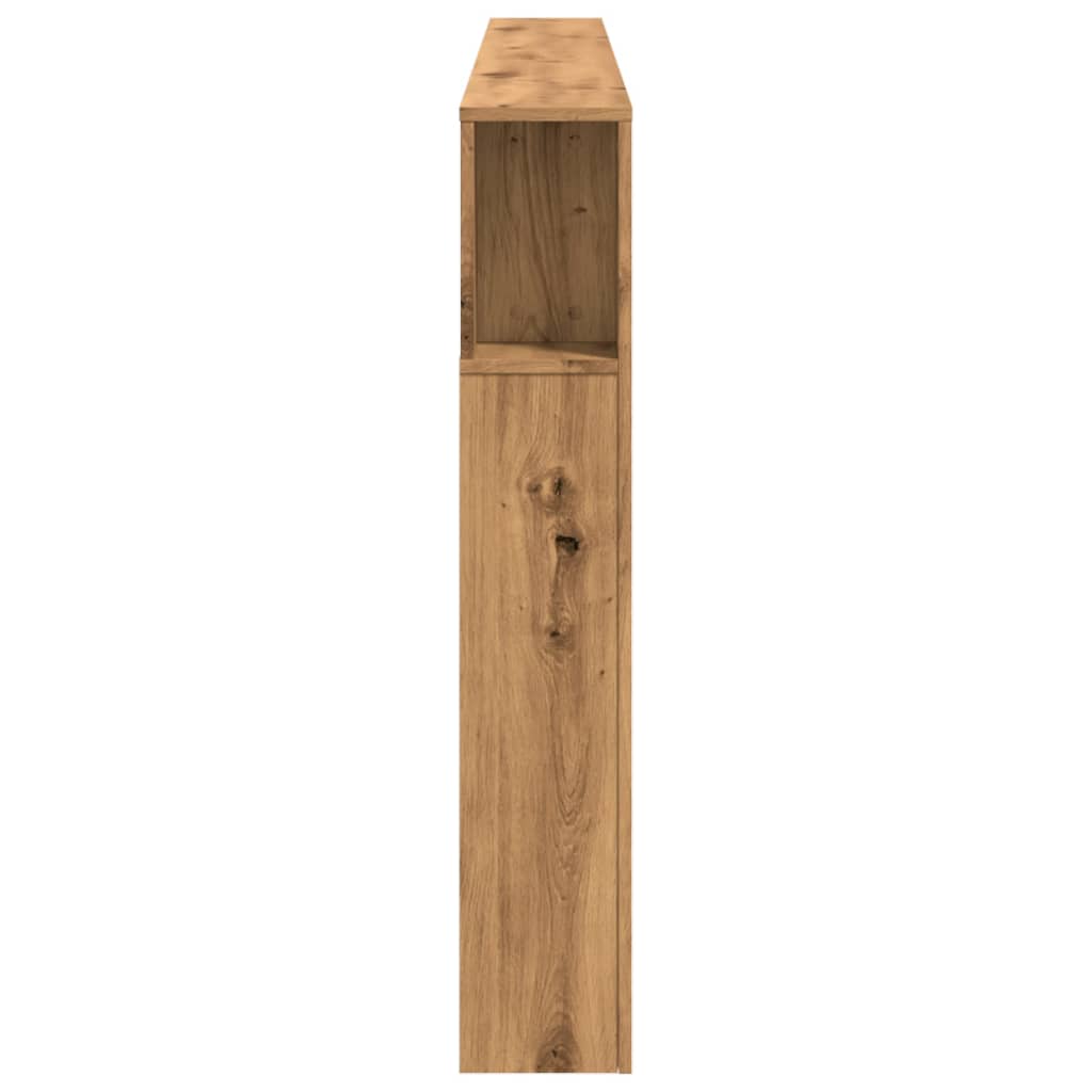 LED Headboard Artisan Oak 220x18.5x103.5 cm Engineered Wood