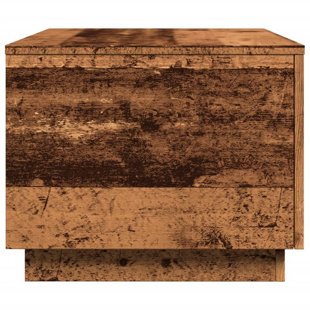 Modern Wooden Living Room Rectangular Coffee Table With LED Lights Wood Tables