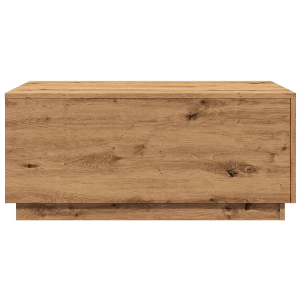 Modern Wooden Living Room Rectangular Coffee Table With LED Lights Wood Tables