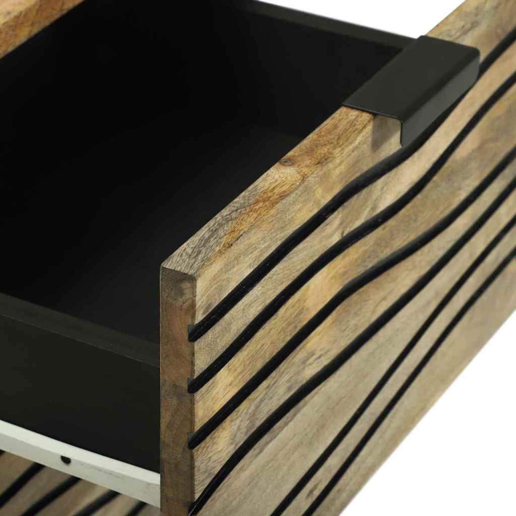 Sideboard - 40 x 33.5 x 75 cm, made from solid mango and engineered wood.
