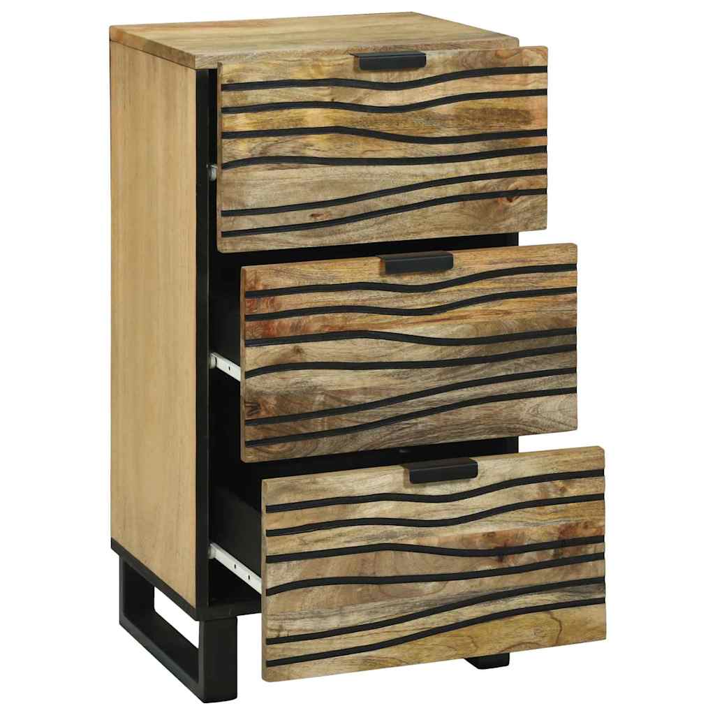 Sideboard - 40 x 33.5 x 75 cm, made from solid mango and engineered wood.