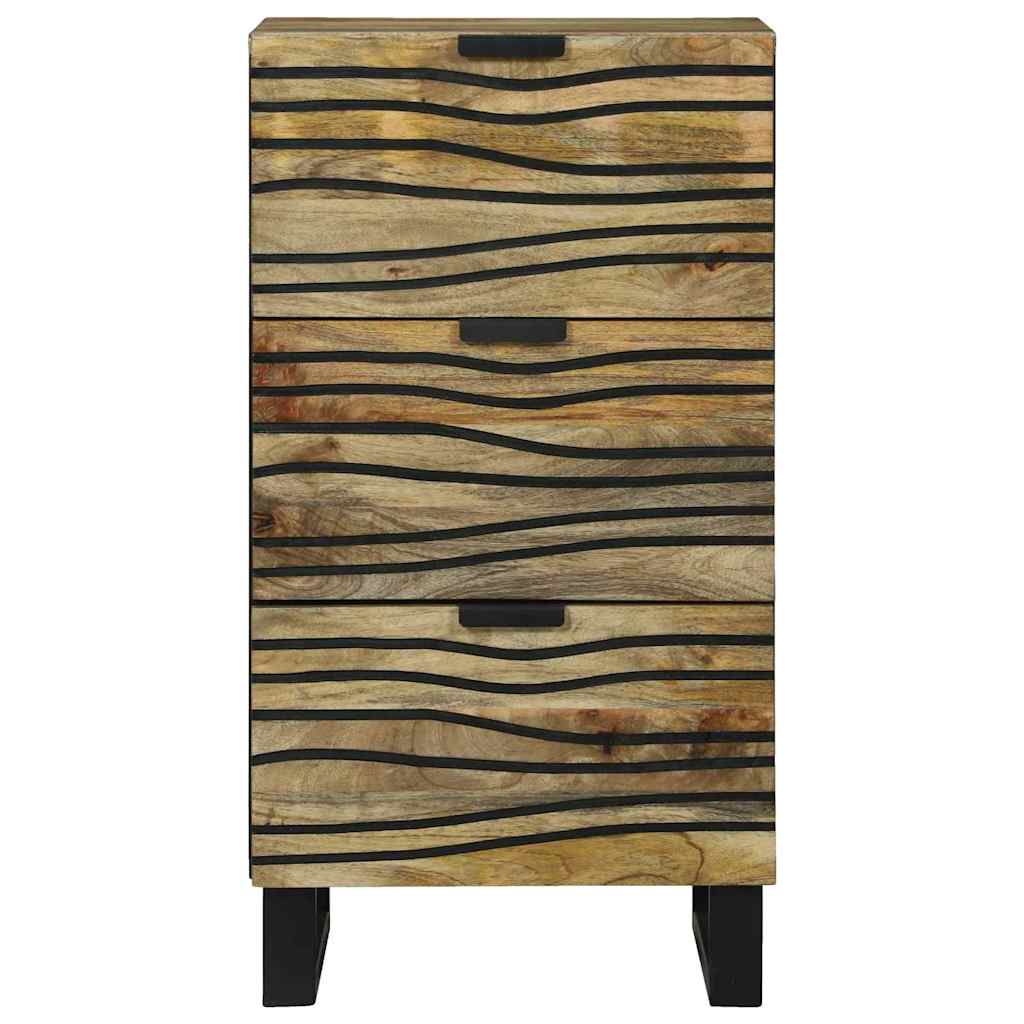 Sideboard - 40 x 33.5 x 75 cm, made from solid mango and engineered wood.