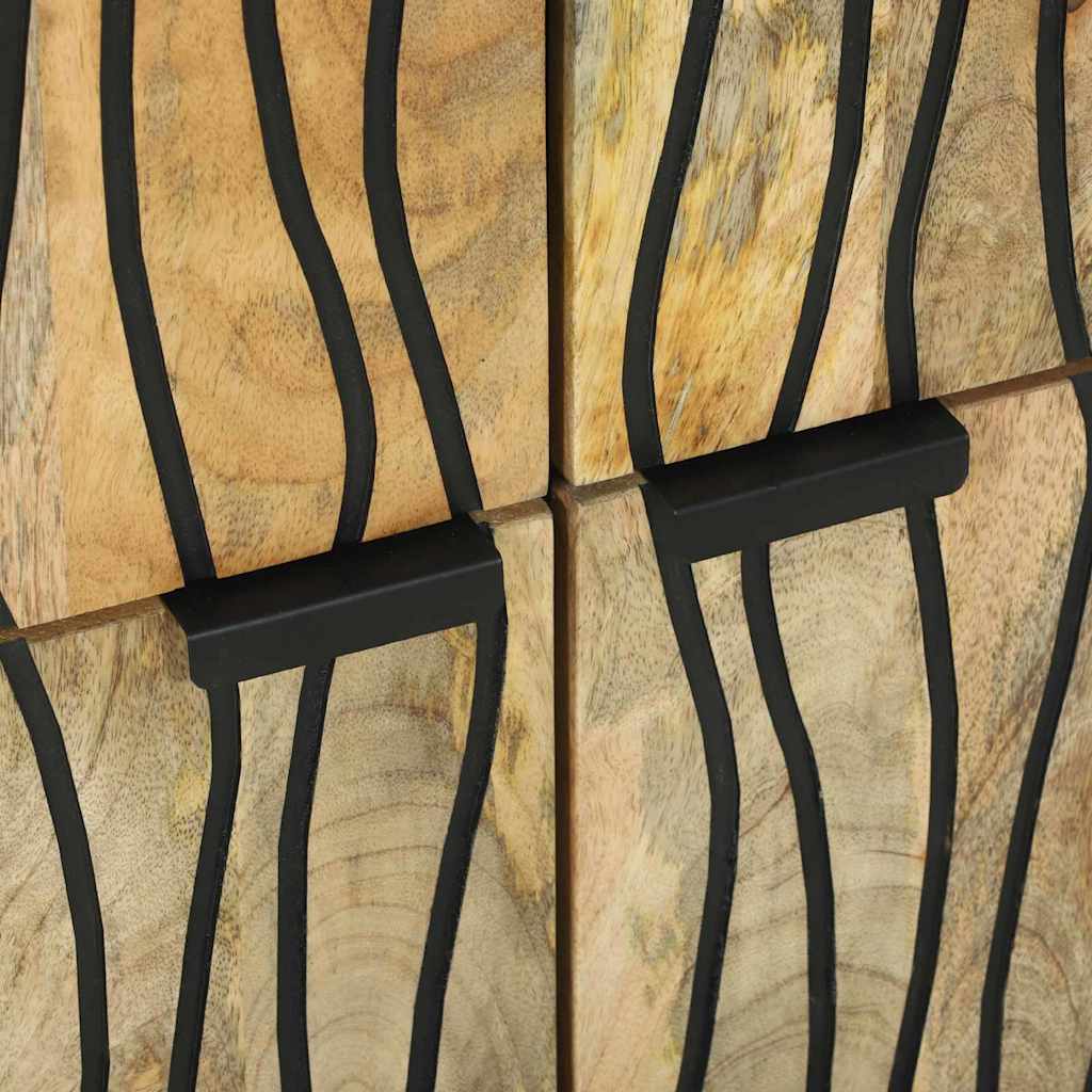 Sideboard 60 x 33.5 x 75 cm - Made of Solid Mango and Engineered Wood