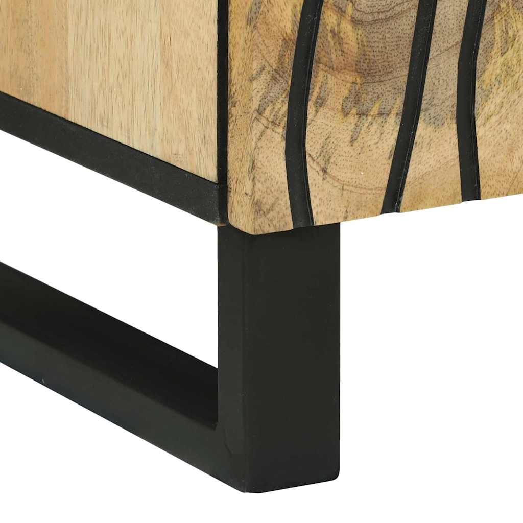 Sideboard 60 x 33.5 x 75 cm - Made of Solid Mango and Engineered Wood