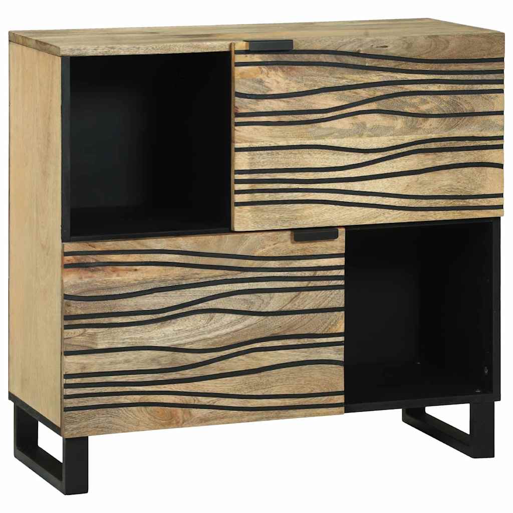 Sideboard – 80x33.5x75 cm, Made from Solid Mango Wood