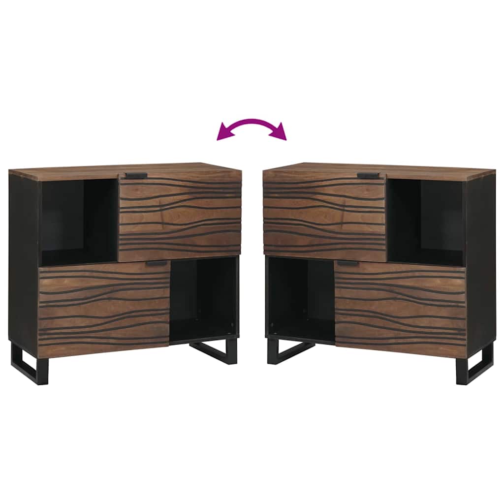 Sideboard 80x33.5x75 cm in solid mango wood