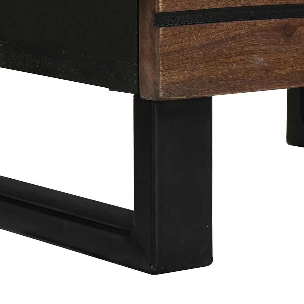 Highboard Walnut Wood with Shelf Other with Storage with Door Brown Medium
