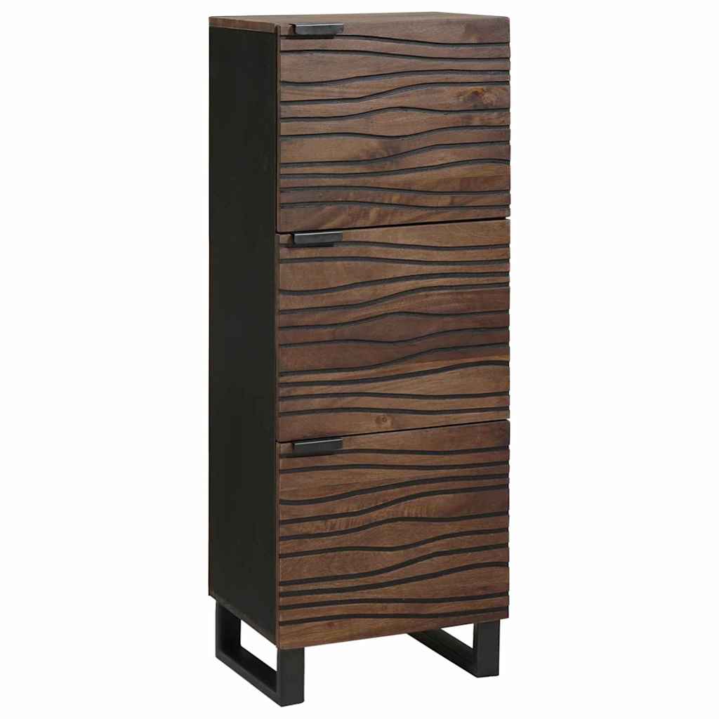 Highboard Walnut Wood with Shelf Other with Storage with Door Brown Medium