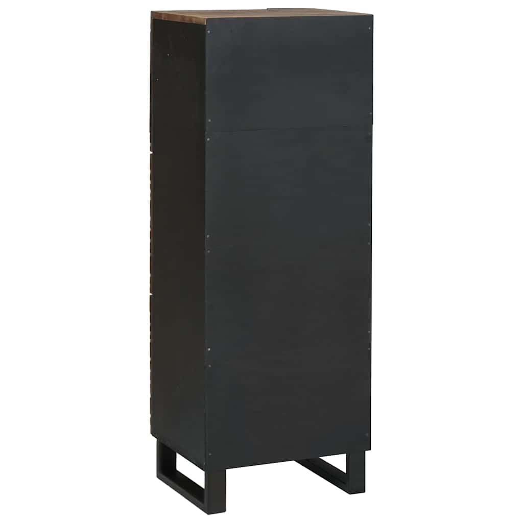 Highboard Walnut Wood with Shelf Other with Storage with Door Brown Medium