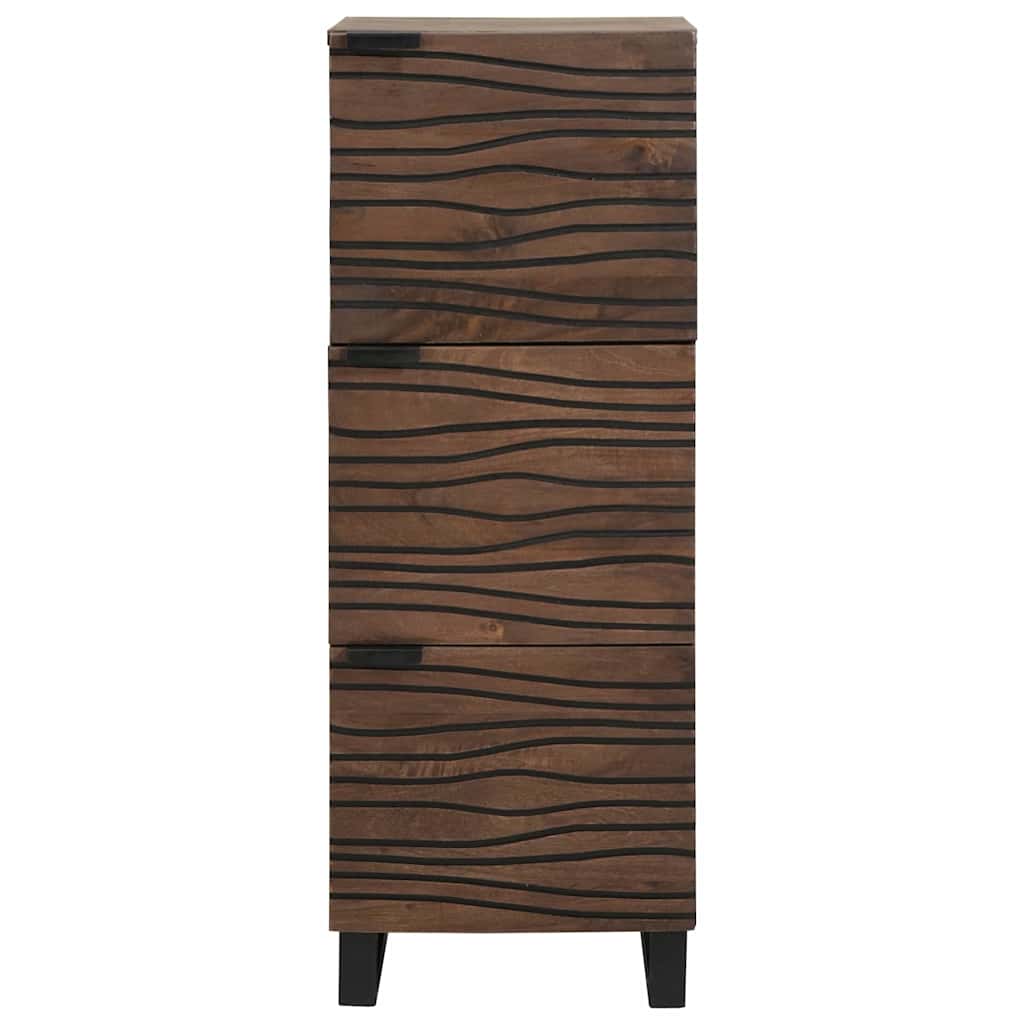 Highboard Walnut Wood with Shelf Other with Storage with Door Brown Medium