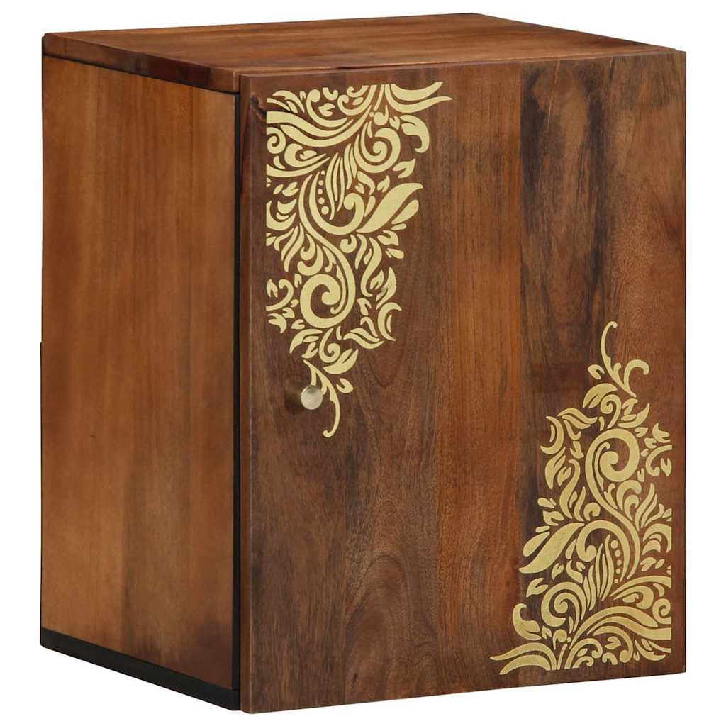 Bathroom Wall Cabinet with Storage Honey brown 38 x 33 x 48 cm