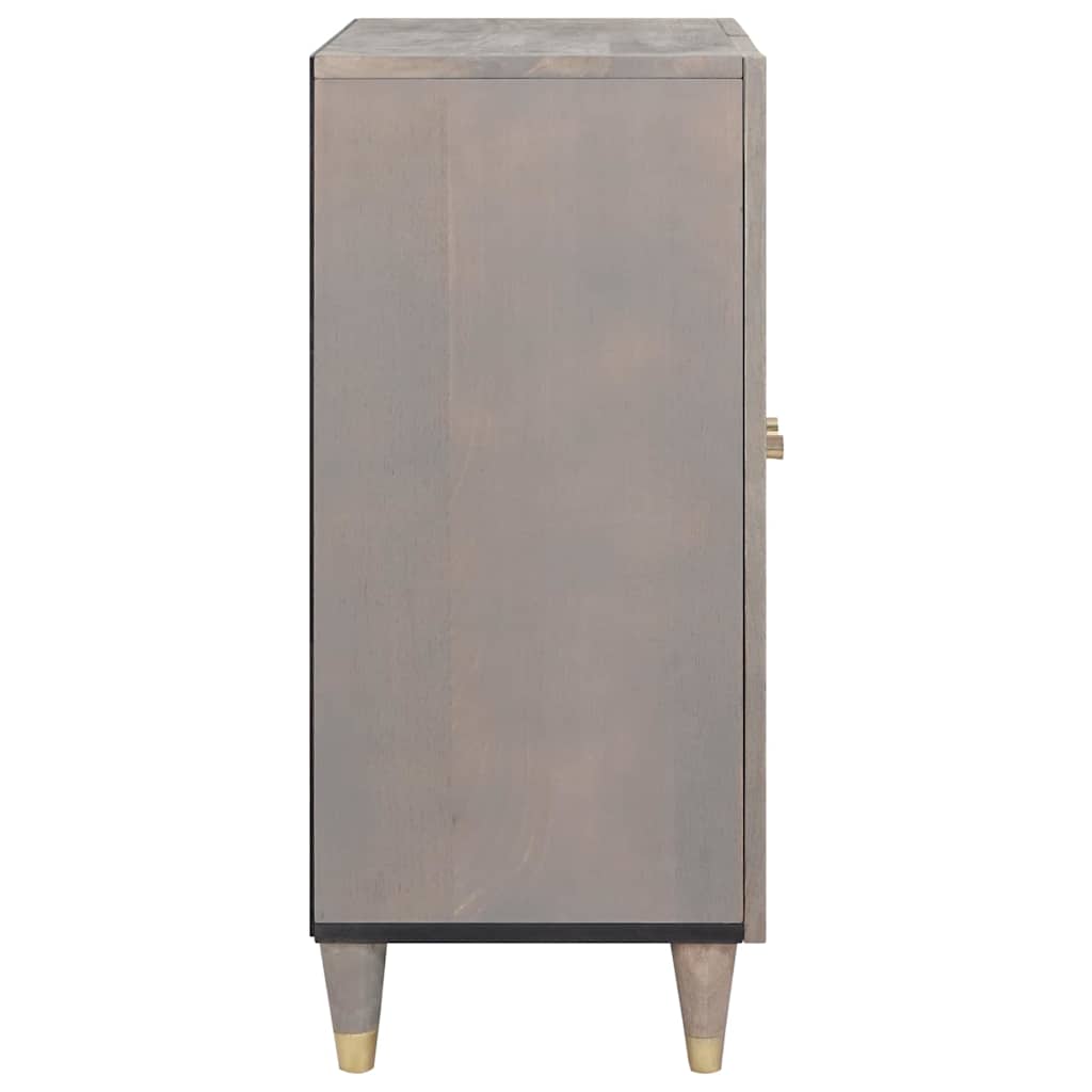 Sideboard Grey and Gold 60 x 33.5 x 75 cm Solid Mango wood