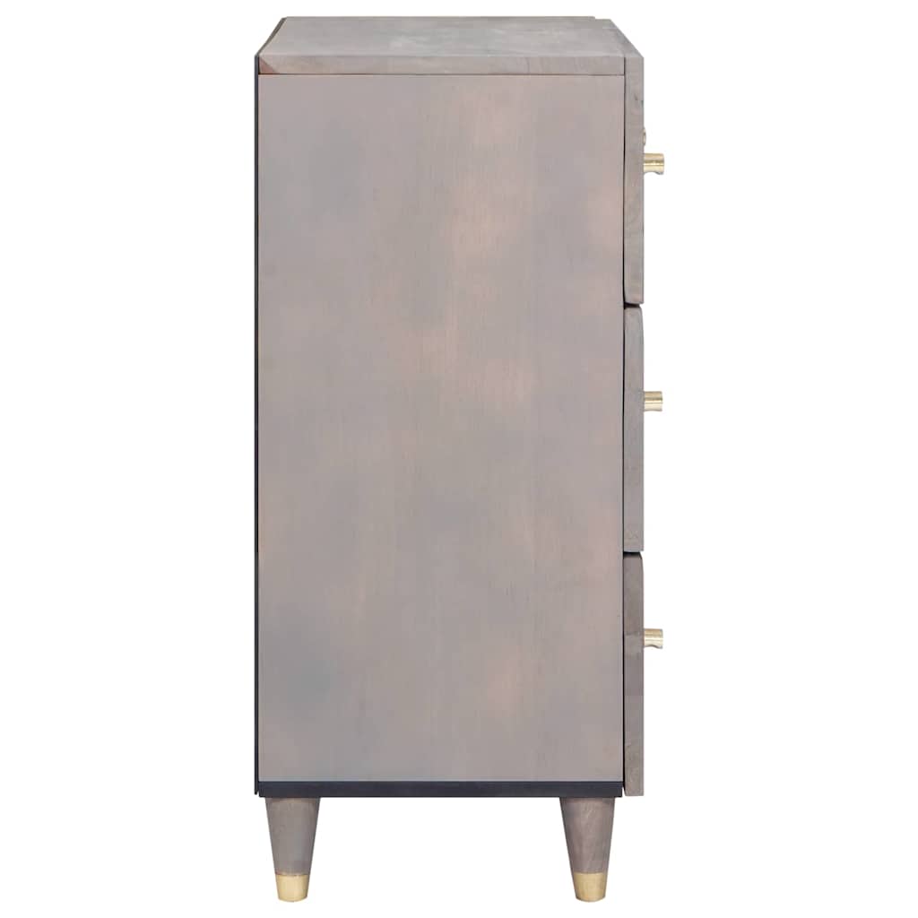 Sideboard Grey and Gold 60 x 33.5 x 75 cm Solid Mango wood