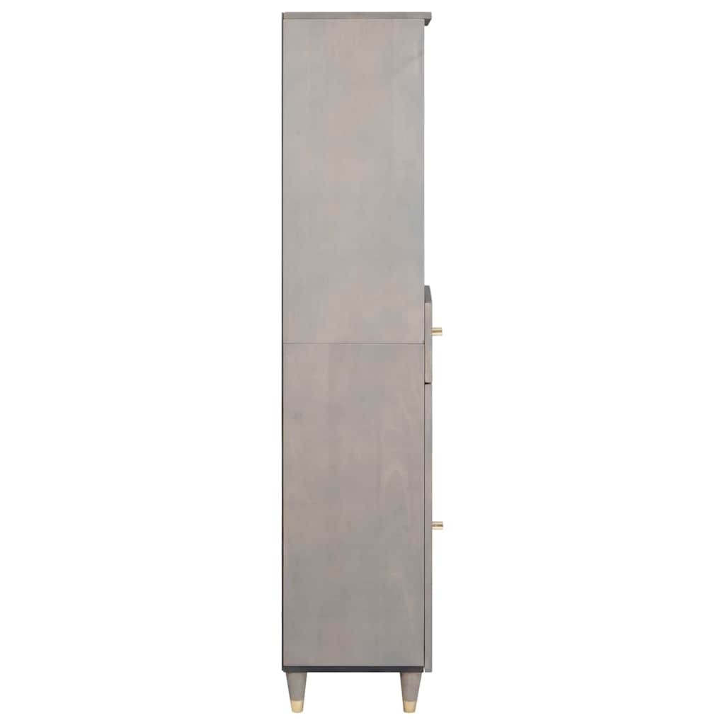 Sideboard with Drawer Grey 38 x 33.5 x 160 cm Solid Mango wood