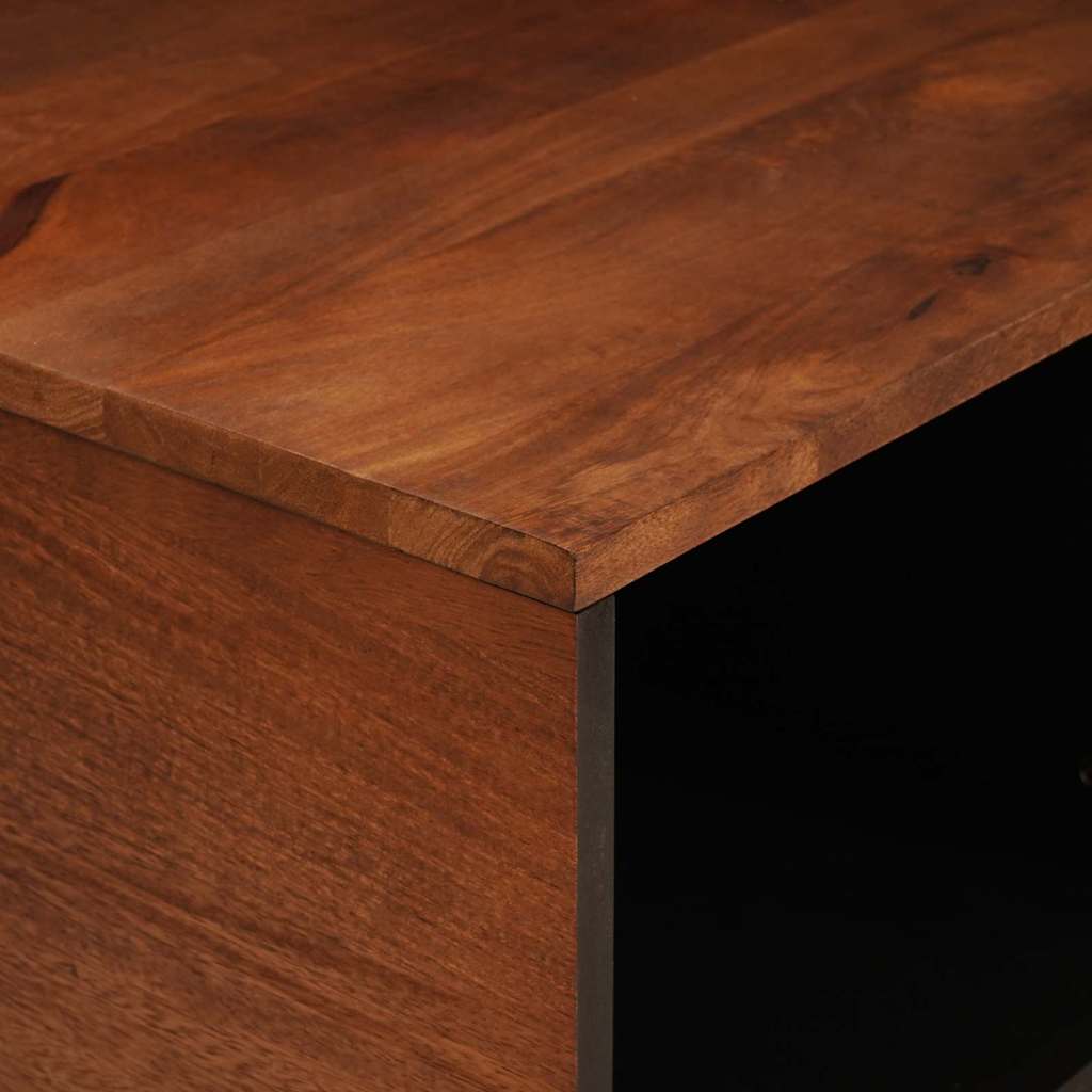 Coffee Tables Brown 80 x 50 x 40 cm Cane and solid mango wood