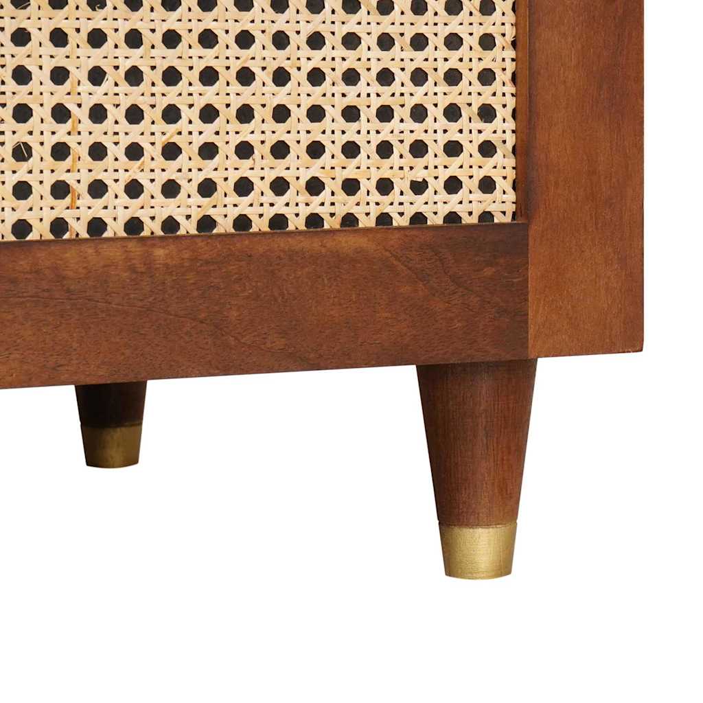 Coffee Tables Brown 100 x 54 x 40 cm Cane and solid mango wood