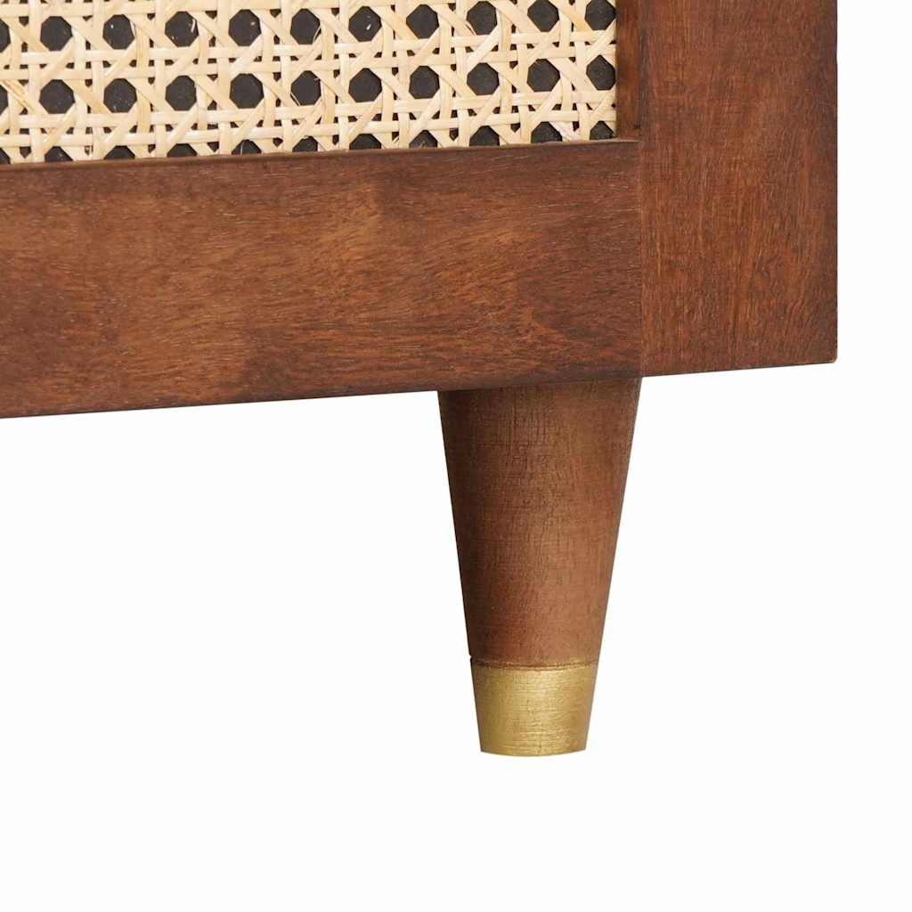 Coffee Tables Brown 80 x 54 x 40 cm Cane and solid mango wood