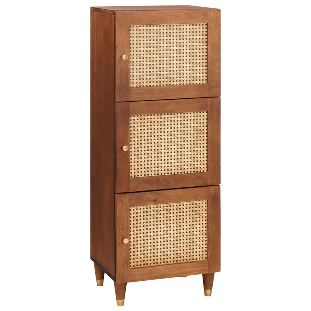 High board Brown 40 x 33.5 x 110 cm Cane and solid mango wood