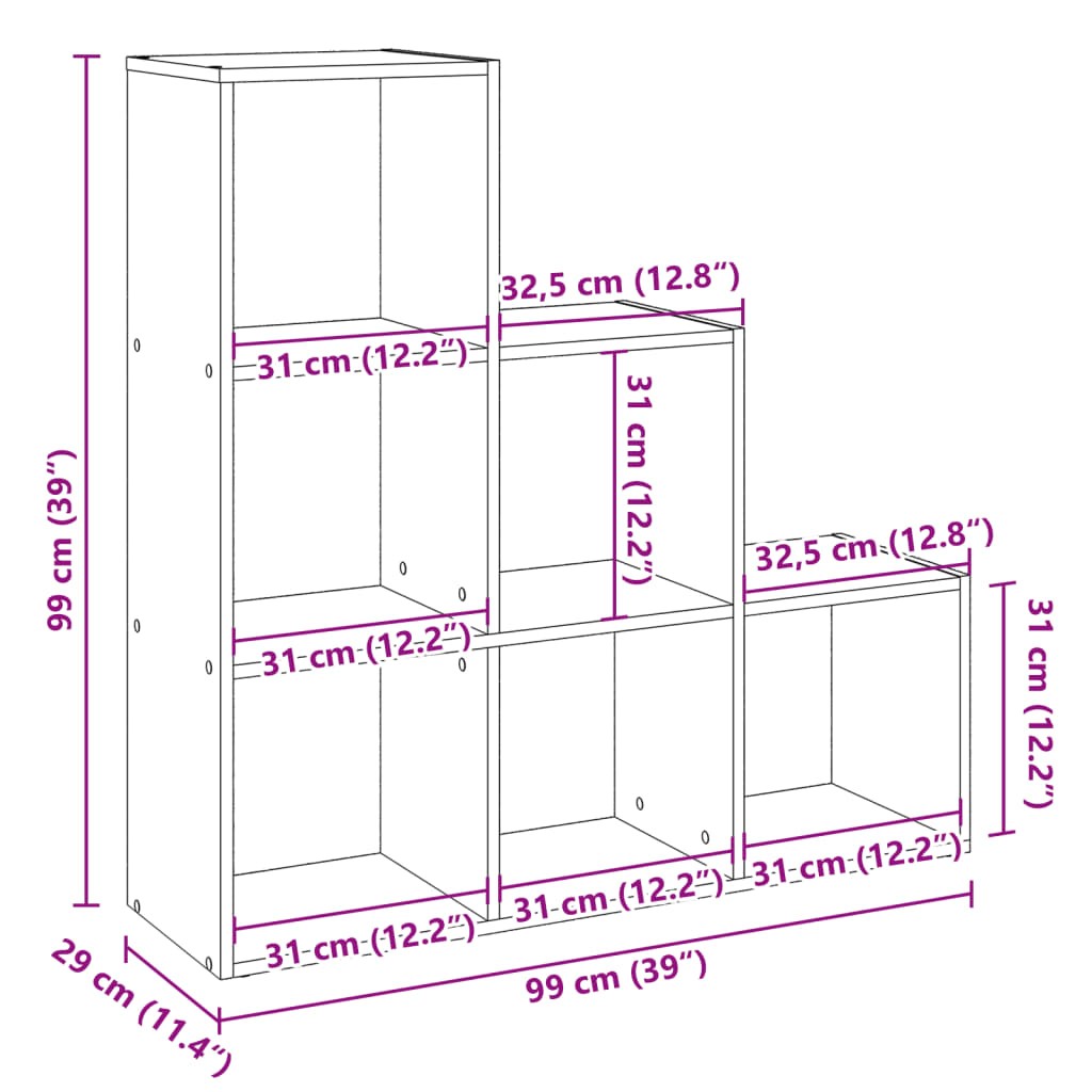 Modern Wooden Cube Style Bookcase Book Storage Cabinet Unit Room Divider Shelving
