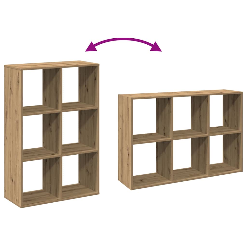 Room Divider Bookcase Artisan Oak 69.5x29x103.5 cm Engineered Wood