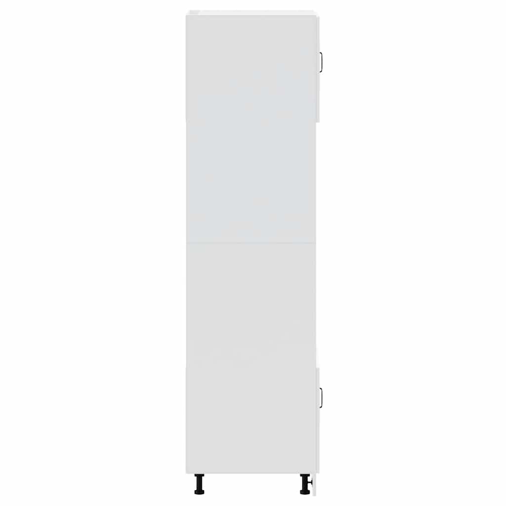 Oven Cabinets 2 pcs Lucca Gloss White Engineered Wood