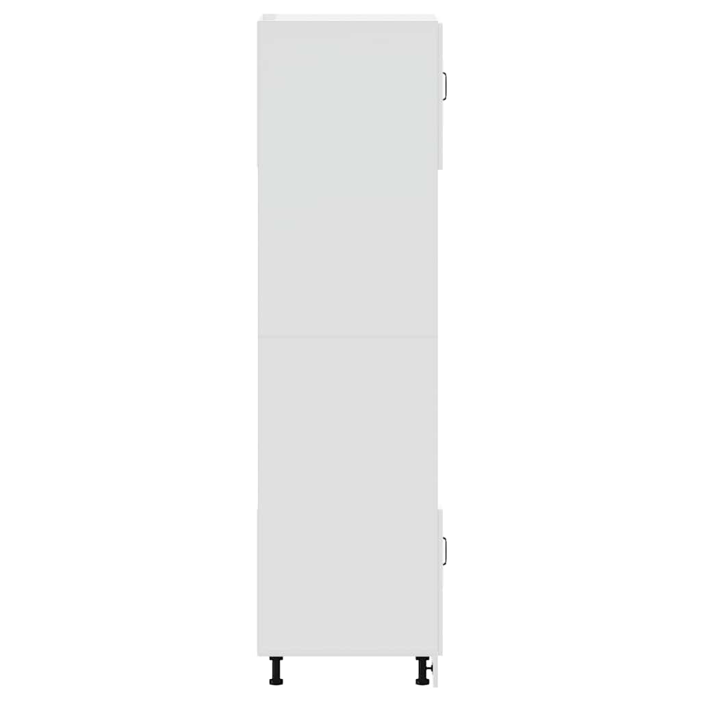 Oven Cabinets 2 pcs Porto Gloss White Engineered Wood