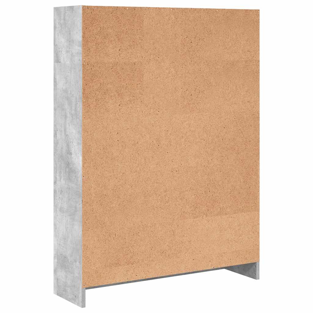Bookcase Concrete Grey 80x24x109 cm Engineered Wood