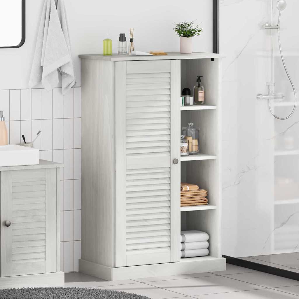 Bathroom Cabinet VIGO White 67.5 x 34 x 110 cm Solid pine wood