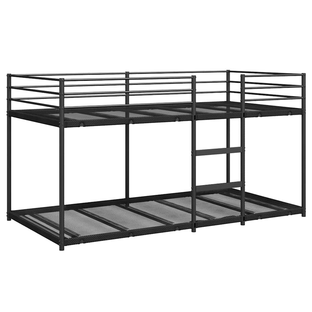 Bunk Bed without Mattress Black 100x200 cm Steel