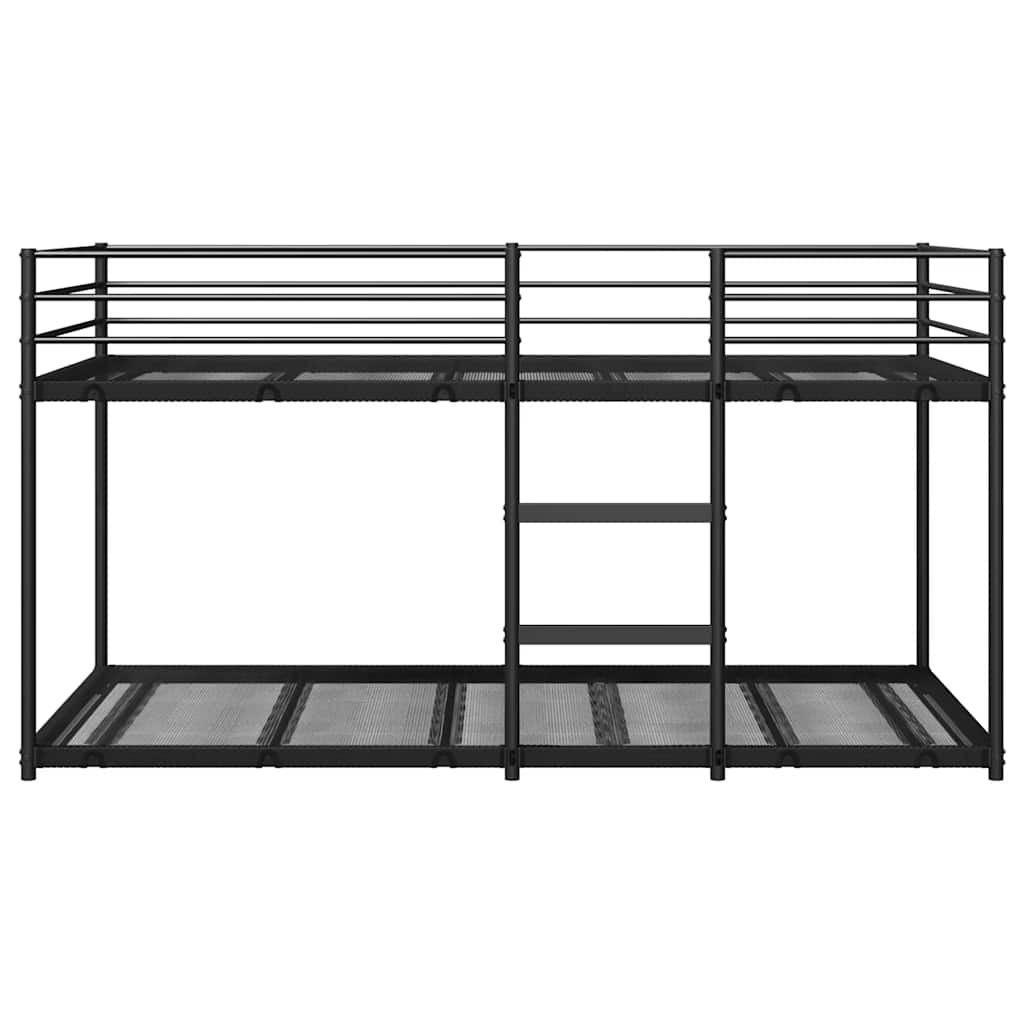 Bunk Bed without Mattress Black 100x200 cm Steel