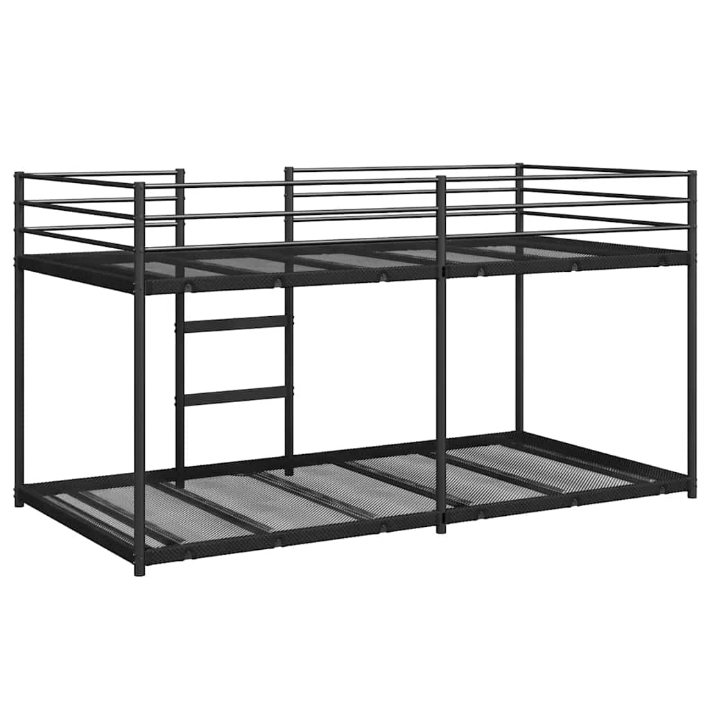 Bunk Bed without Mattress Black 100x200 cm Steel