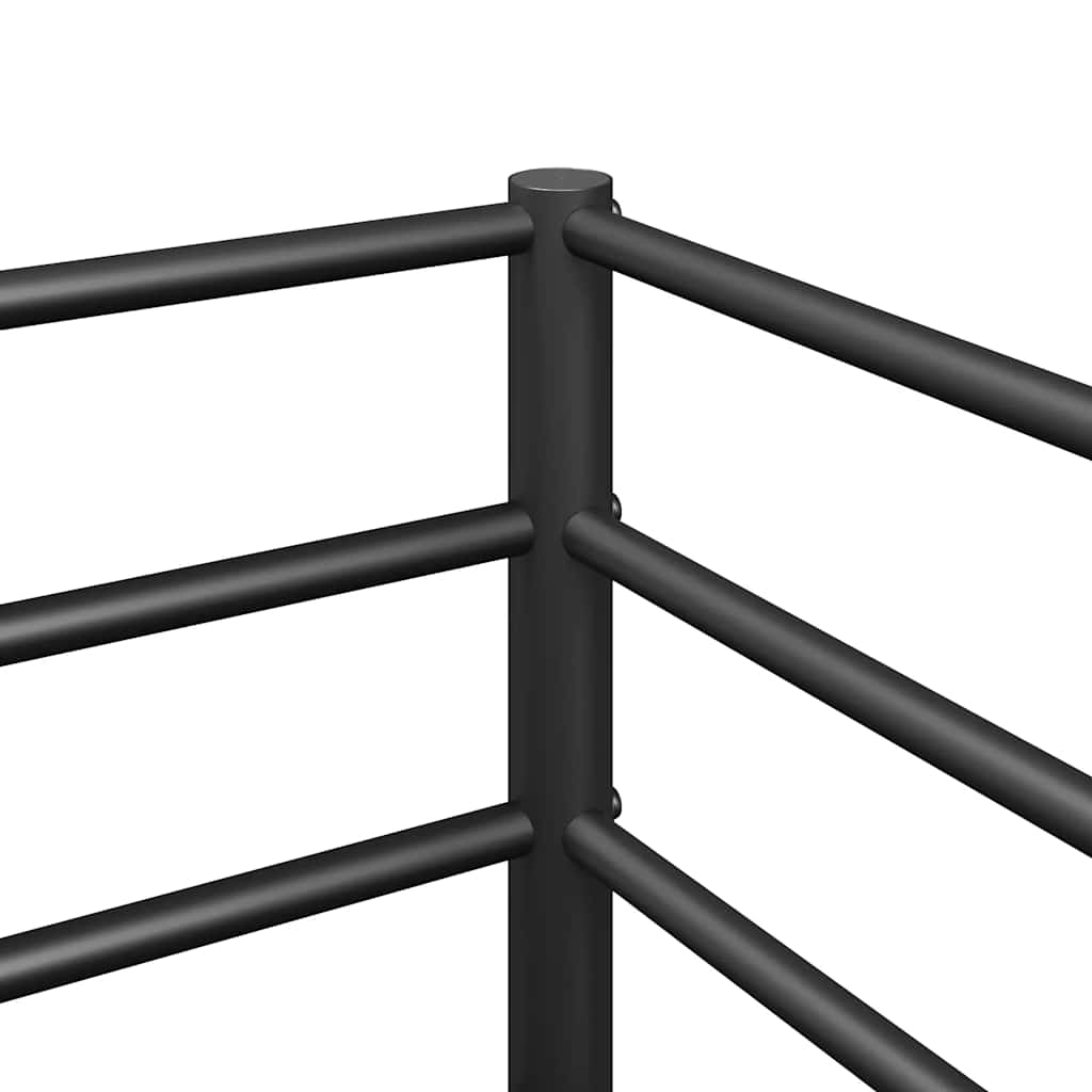 Bunk Bed without Mattress Black 100x200 cm Steel