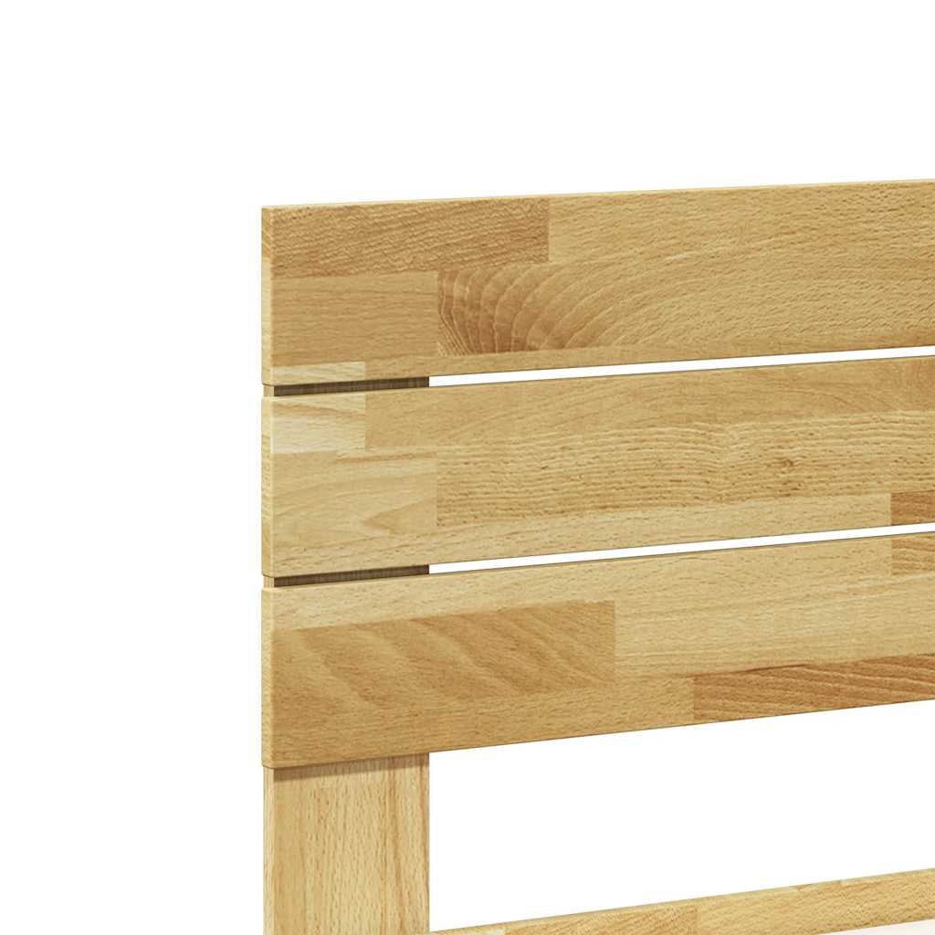 Bed Frame with Headboard without Mattress 75x190 cm Solid Wood Oak