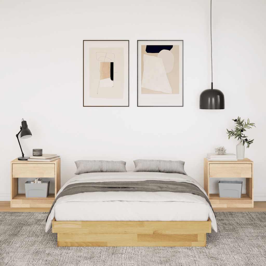 Bed Frame without Mattress 120x190 cm Small Double Solid Wood Oak