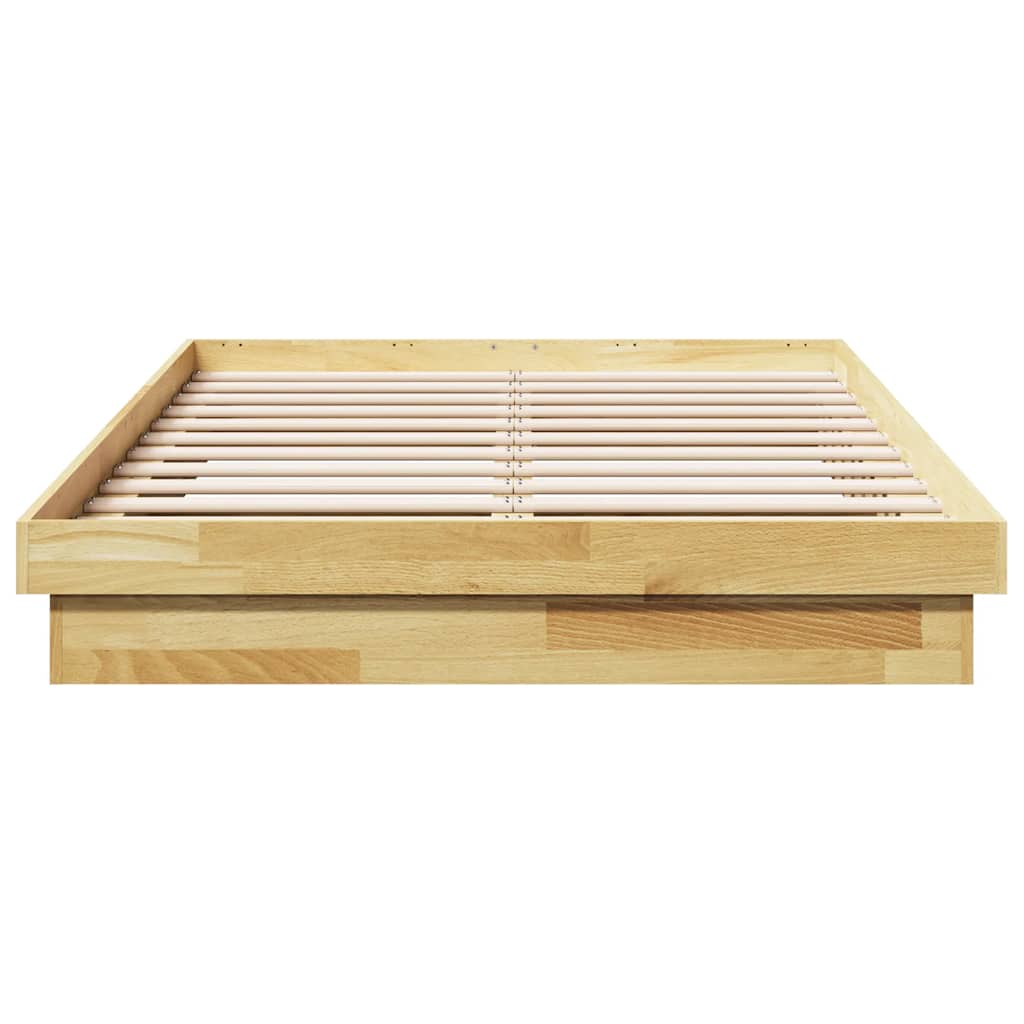 Bed Frame without Mattress 120x190 cm Small Double Solid Wood Oak