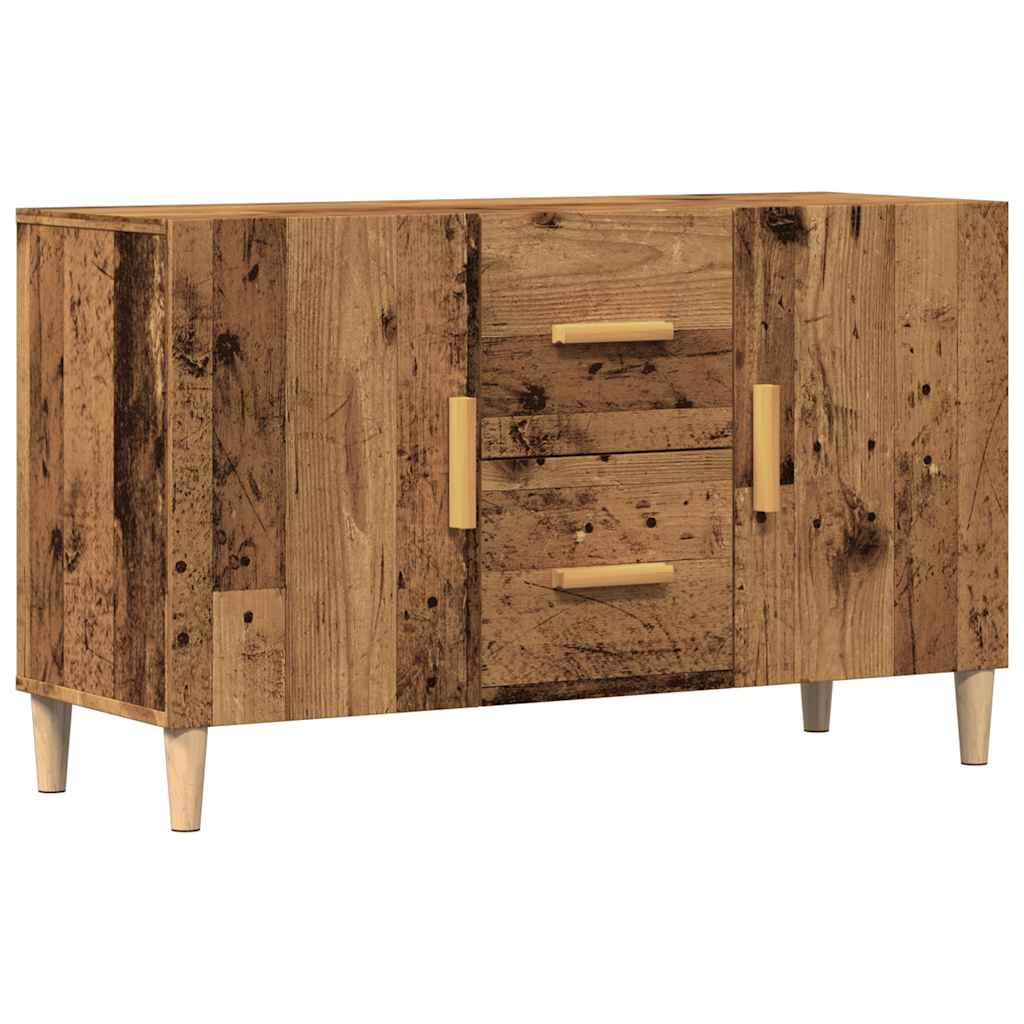 Modern Wooden Sideboard Storage Cabinet Unit With 2 Doors & 2 Drawers Wood