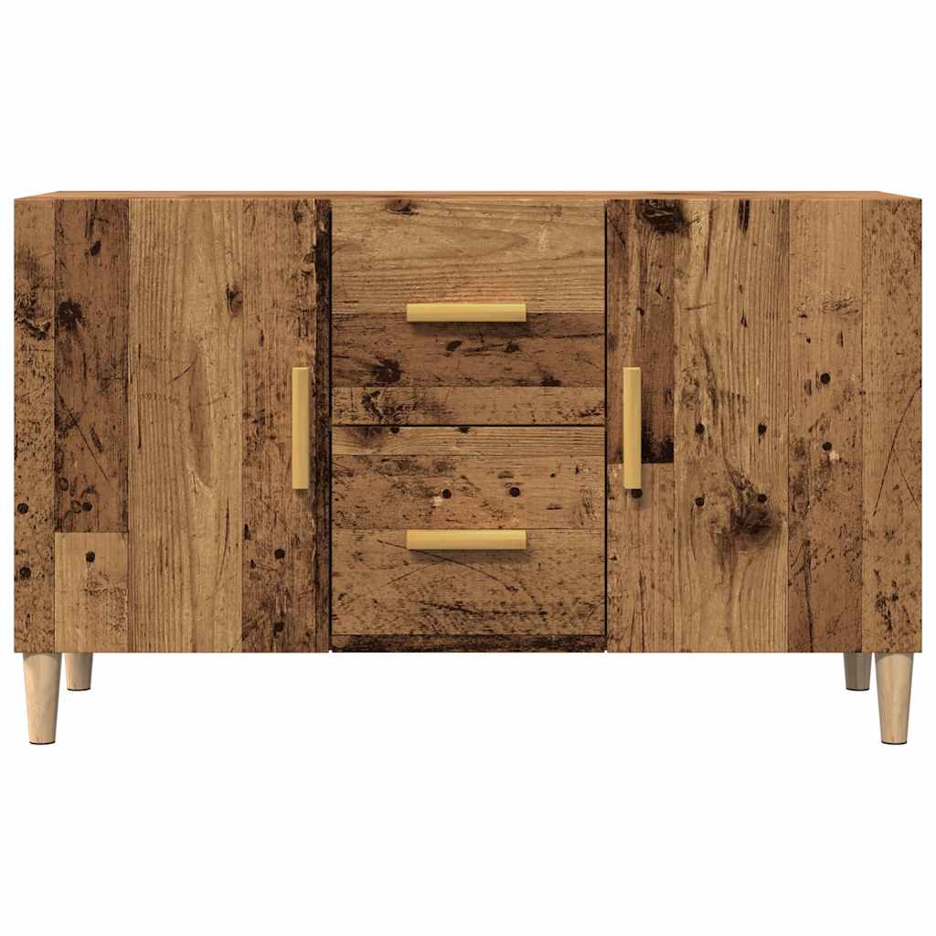 Modern Wooden Sideboard Storage Cabinet Unit With 2 Doors & 2 Drawers Wood