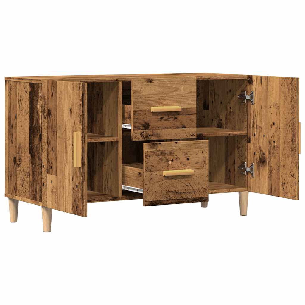 Modern Wooden Sideboard Storage Cabinet Unit With 2 Doors & 2 Drawers Wood
