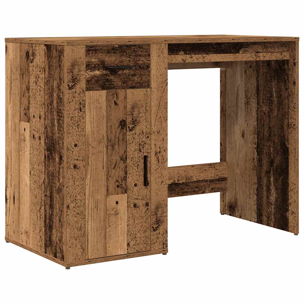 Modern Wooden Home Office Computer Desk Table With Storage Compartment & Drawer