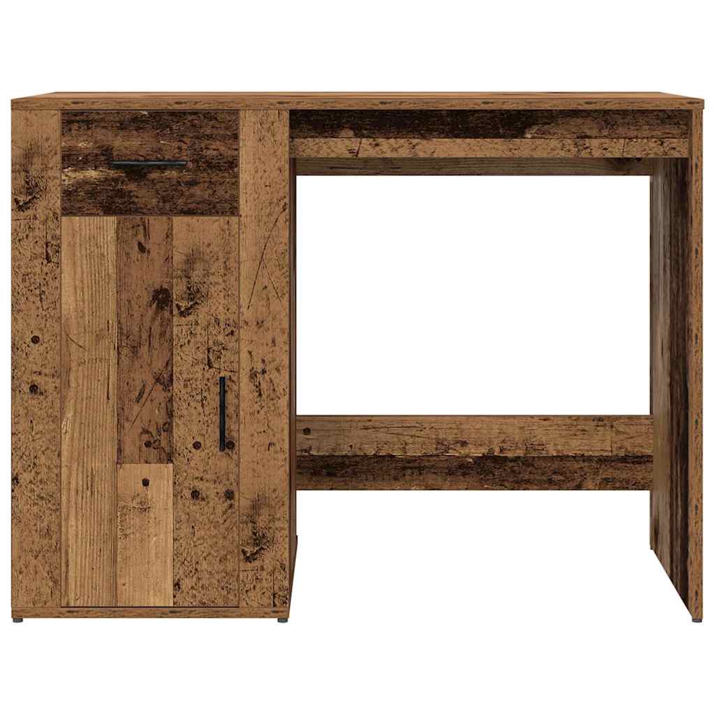 Modern Wooden Home Office Computer Desk Table With Storage Compartment & Drawer