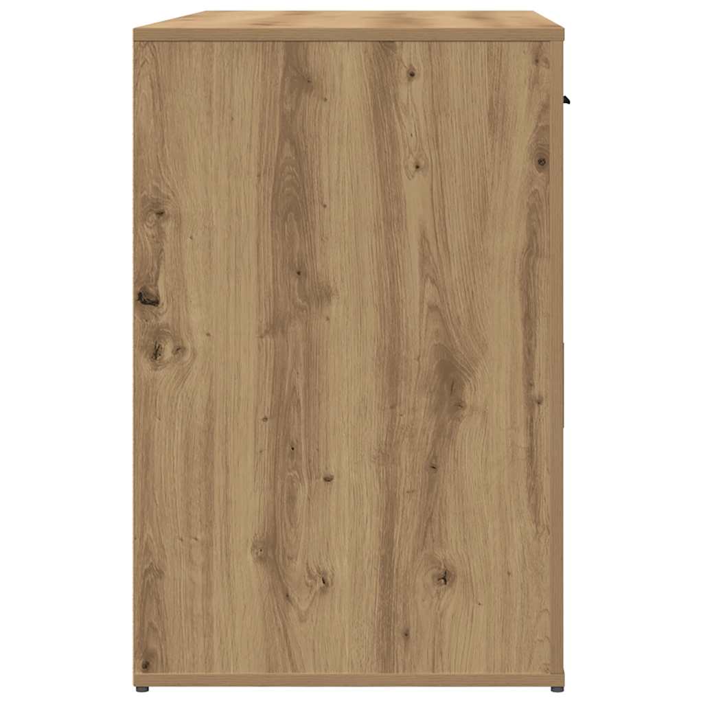 Modern Wooden Home Office Computer Desk Table With Storage Compartment & Drawer