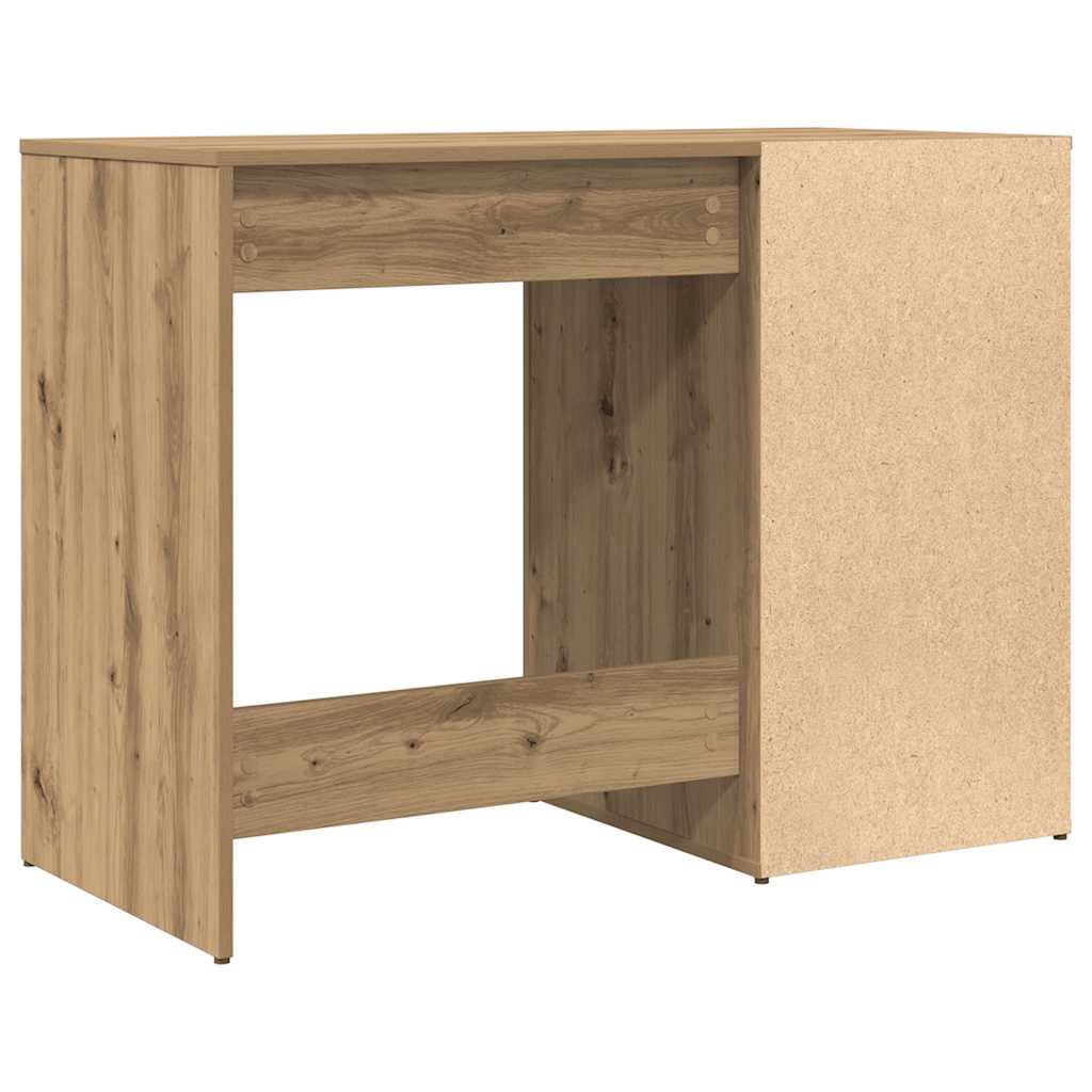 Modern Wooden Home Office Computer Desk Table With Storage Compartment & Drawer